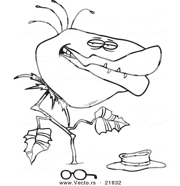Plants Coloring Page Vector Of A Cartoon Carnivorous Plant 600x620 Plants Coloring Page Vector Of A Cartoon Carnivorous Plant