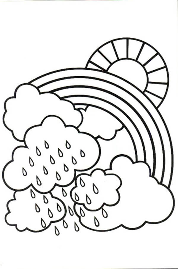 600x906 A Bit Rainy Day Make A Lovely Rainbow Coloring Page