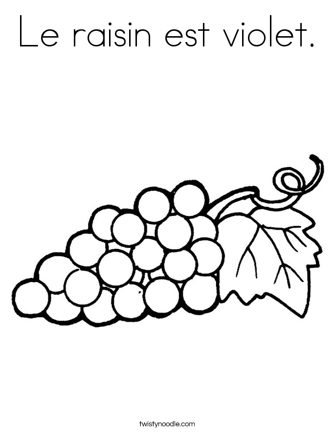 Le Raisin Est Violet Coloring Page 685x886 Le Raisin Est Violet Coloring Page