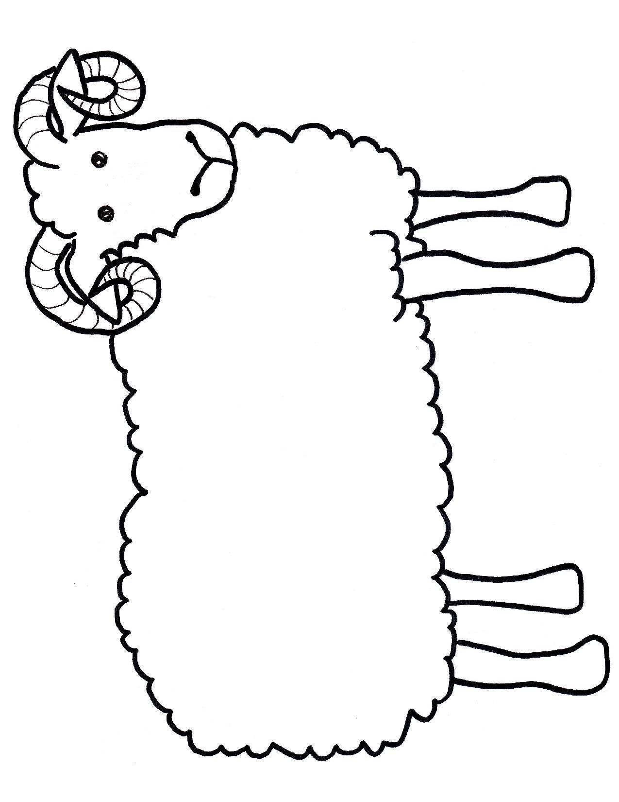 1275x1650 Chinese Ram Kids Drawing Page Ram Craft Template Kids Craft Free
