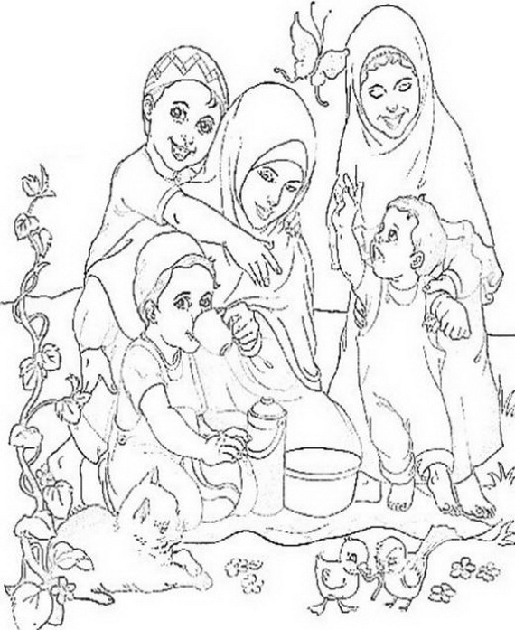570x697 Ramadan Coloring Pages For Kids Is An Islamic Colouring Activity