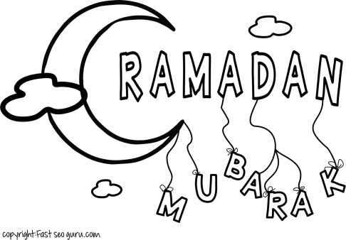 486x338 Ramadan Mubarak Coloring Pages
