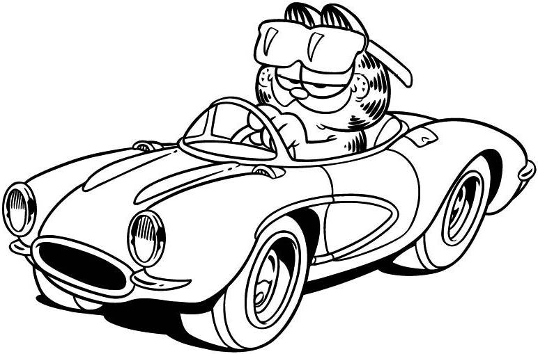 772x509 Garfield Coloring Page