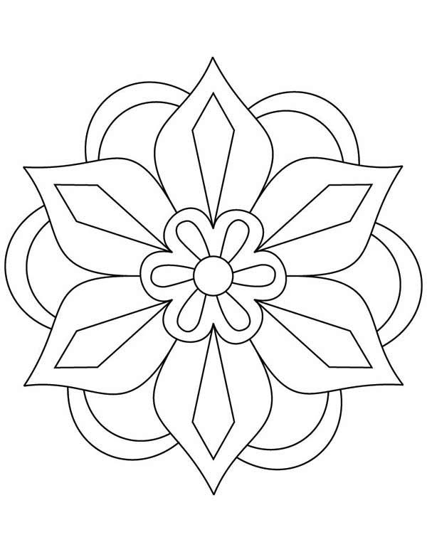600x776 Awesome Picture Of Rangoli Coloring Page