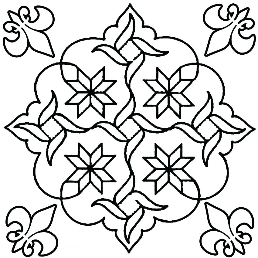 850x850 Rangoli Coloring Pages Coloring Pages Designs Coloring Pages Easy