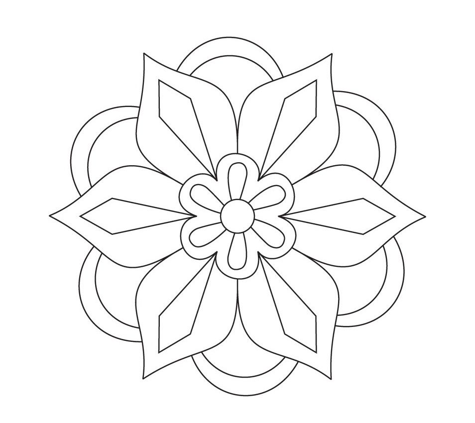954x850 Diwali Rangoli Coloring Pages Free Printable Rangoli Coloring