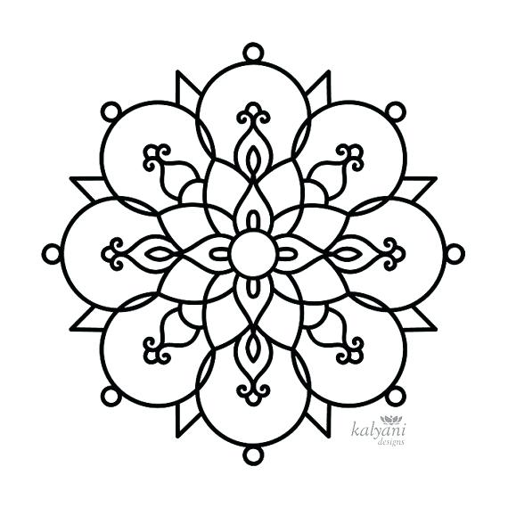 Rangoli Coloring Pages Five Colouring Pages Printable Digital 570x570 Rangoli Coloring Pages Five Colouring Pages Printable Digital