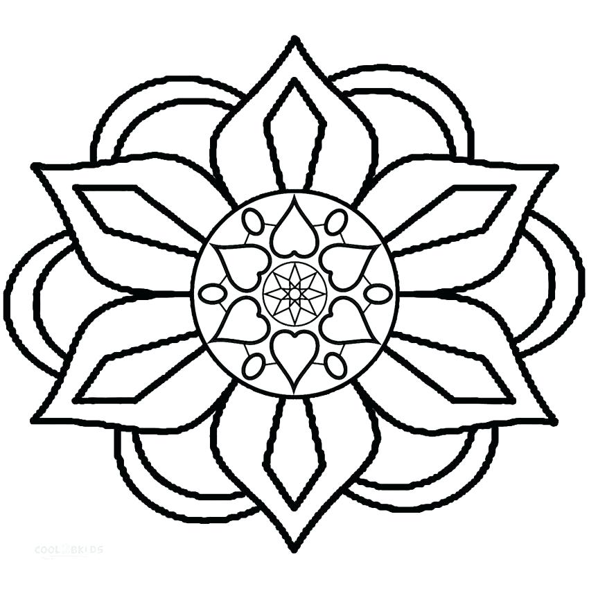 850x850 Printable Rangoli Designs With Dots Kids Coloring Design 2