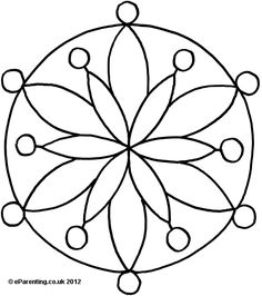 236x266 Diwali, Rangoli Design Coloring Printable Page For Kids 3