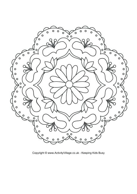 460x650 Rangoli Designs Printable Coloring Pages Colouring Page 3 Rangoli