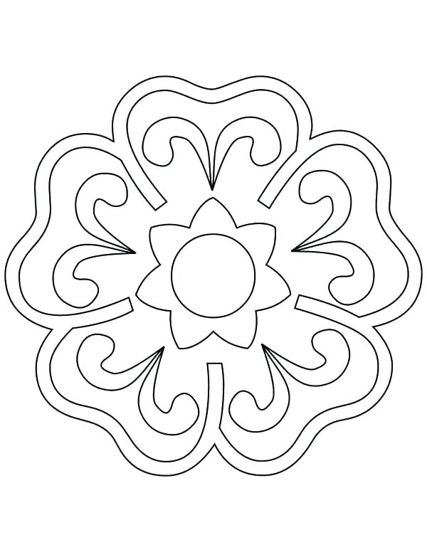 600x776 Rangoli Patterns Colouring Sheets Coloring Pages Blooming Flower