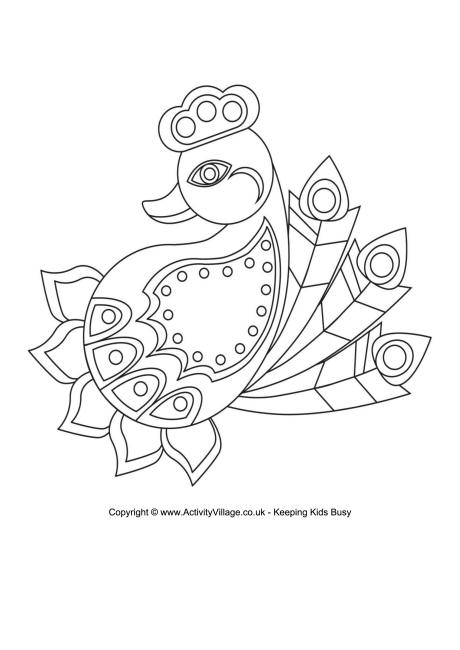 460x650 Diwali Rangoli Coloring Pages