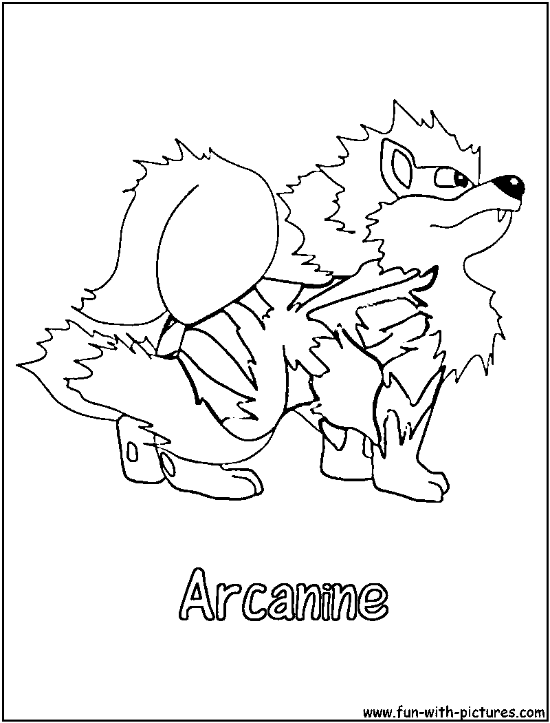 Arcanine Coloring Page 800x1050 Arcanine Coloring Page