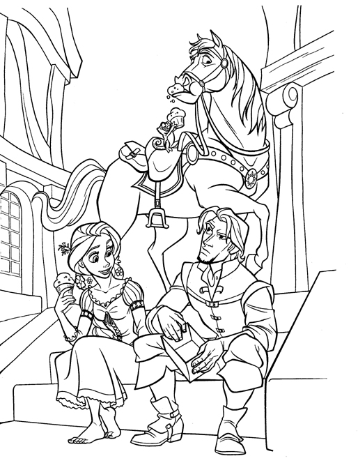 Disney Tangled Coloring Pages 514x664 Disney Tangled Coloring Pages