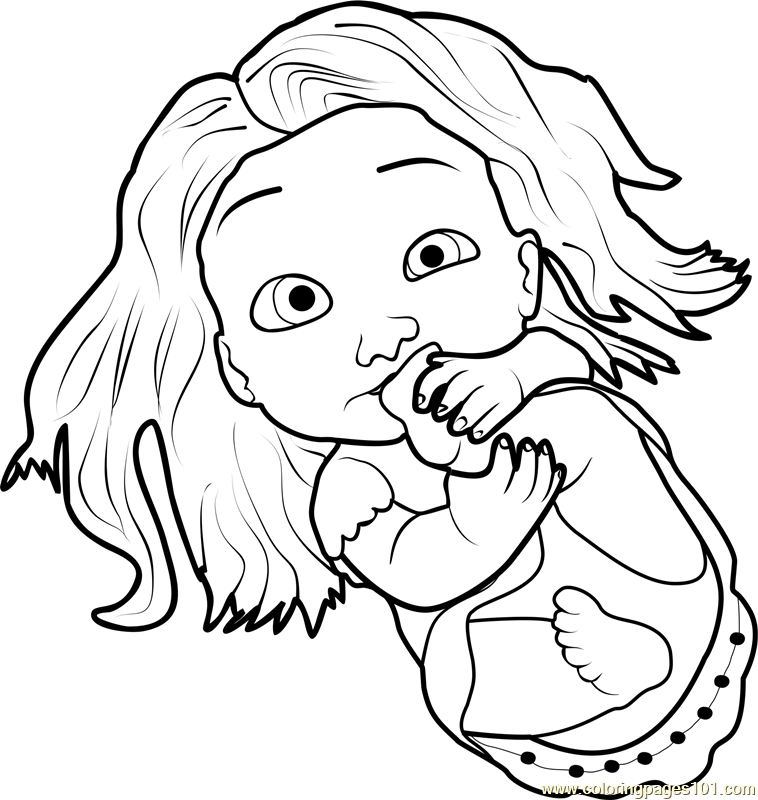 Baby Rapunzel Coloring Page 758x800 Baby Rapunzel Coloring Page