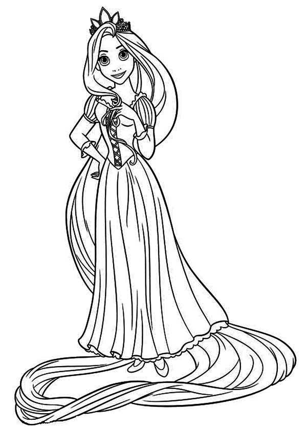 Rapunzel Coloring Pages Great Disney Princess Coloring Pages 600x840 Rapunzel Coloring Pages Great Disney Princess Coloring Pages