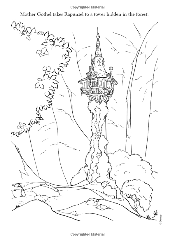 600x829 Tangled Tower Coloring Pages