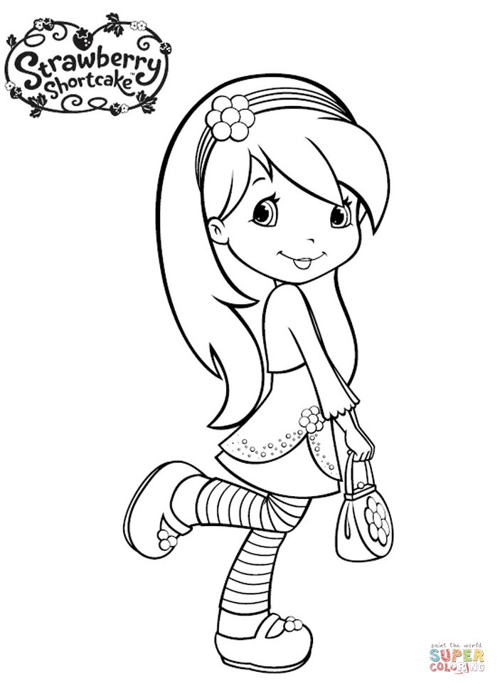 703x968 Raspberry Torte Coloring Page Strawberry Shortcake Coloring Pages