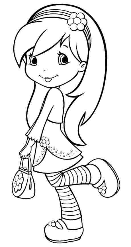 460x869 Raspberry Torte Strawberry Shortcake Coloring Pages