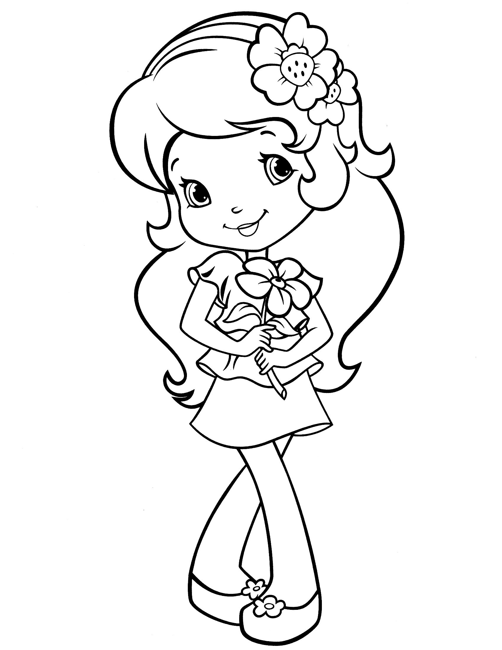 1700x2200 Strawberry Shortcake Coloring Page Dibujos De Frutillitas