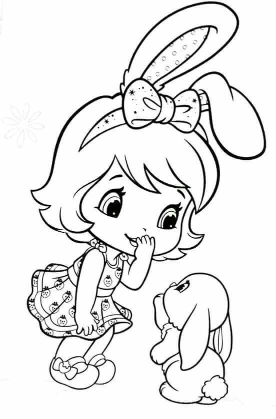 552x839 Bunny Strawberry Coloring Pages Bunny, Coloring