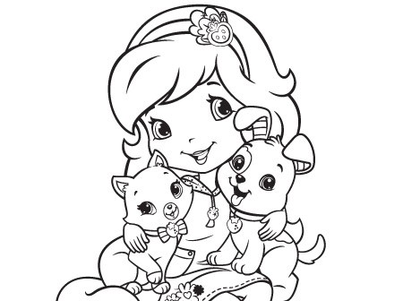 450x336 Coloring Pages Of Strawberry Shortcake And Friends Beautiful