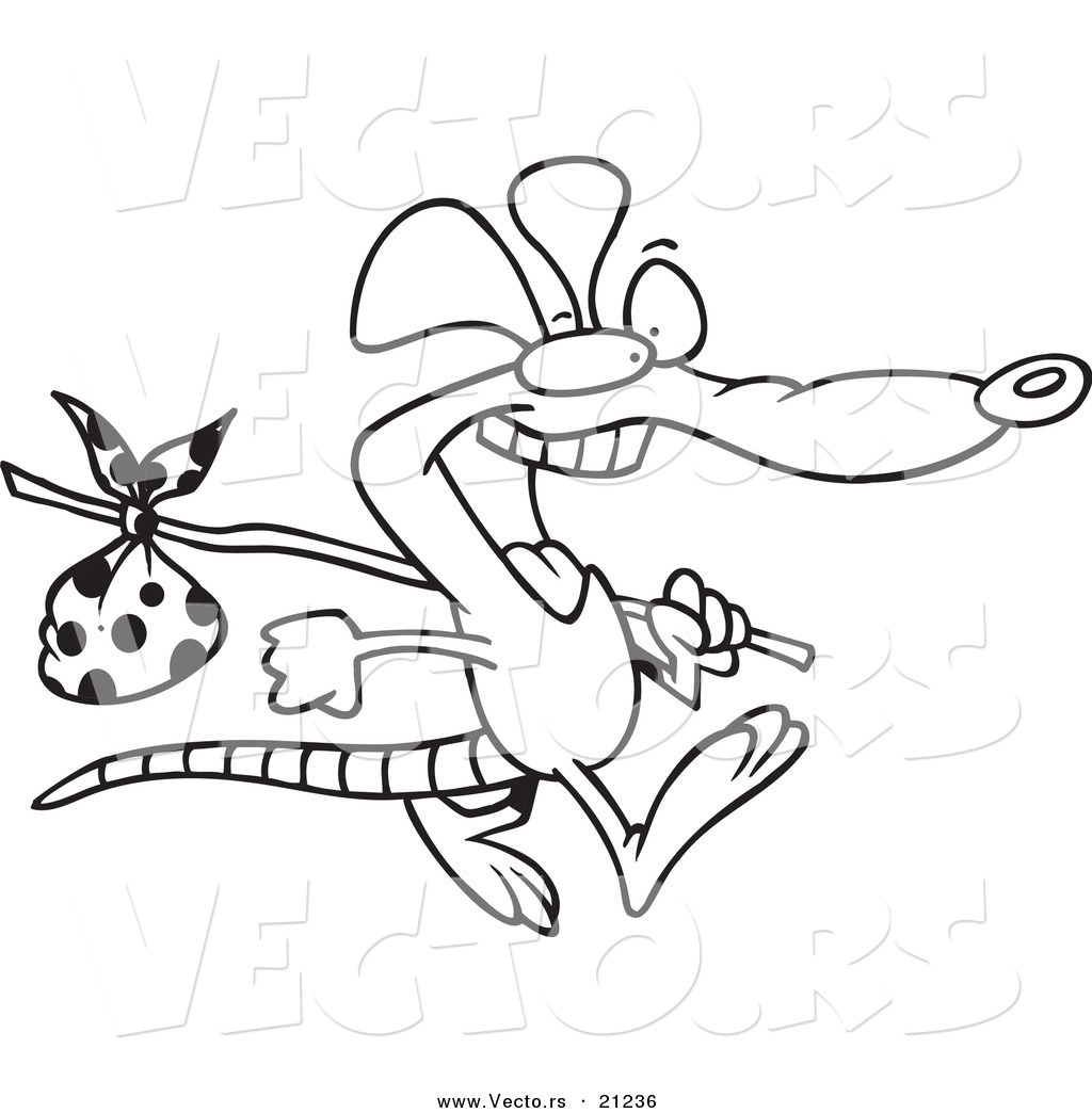 1024x1044 Vector Of A Cartoon Pack Rat