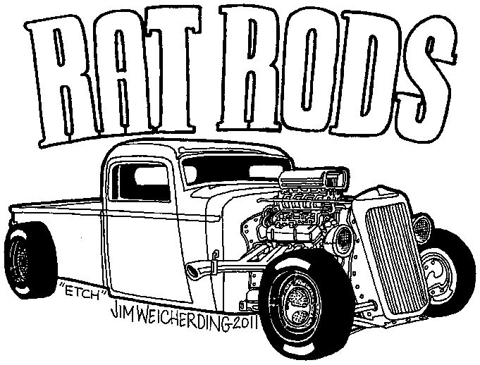 Rat Rod Coloring Pages