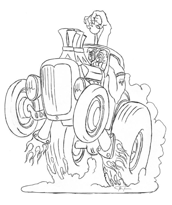 Hot Rod Coloring Pages Coloring Monster Art 600x713 Hot Rod Coloring Pages Coloring Monster Art