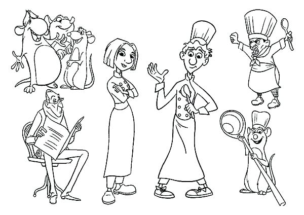 600x424 Ratatouille Coloring Pages All Ratatouille Characters Coloring