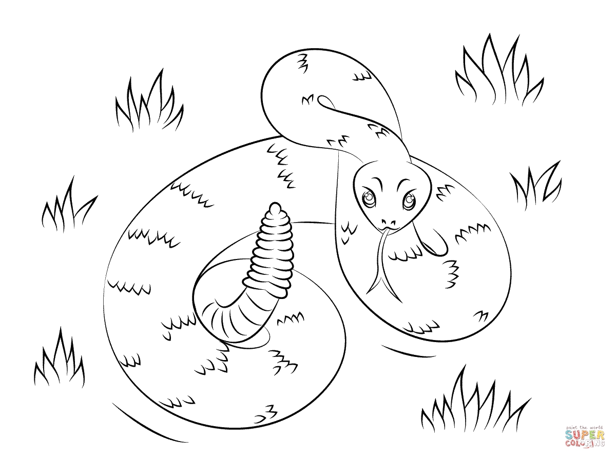 Rattlesnake Coloring Page