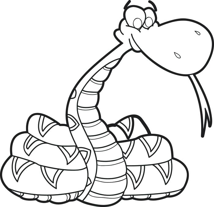 700x678 Rattlesnake Coloring Pictures Cartoon Snake Coloring Page Snake