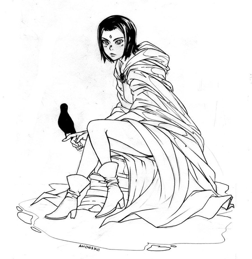 Raven Coloring Pages
