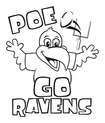 340x397 Ravens Coloring Page Baltimore Ravens Ravenstown Kids Coloring