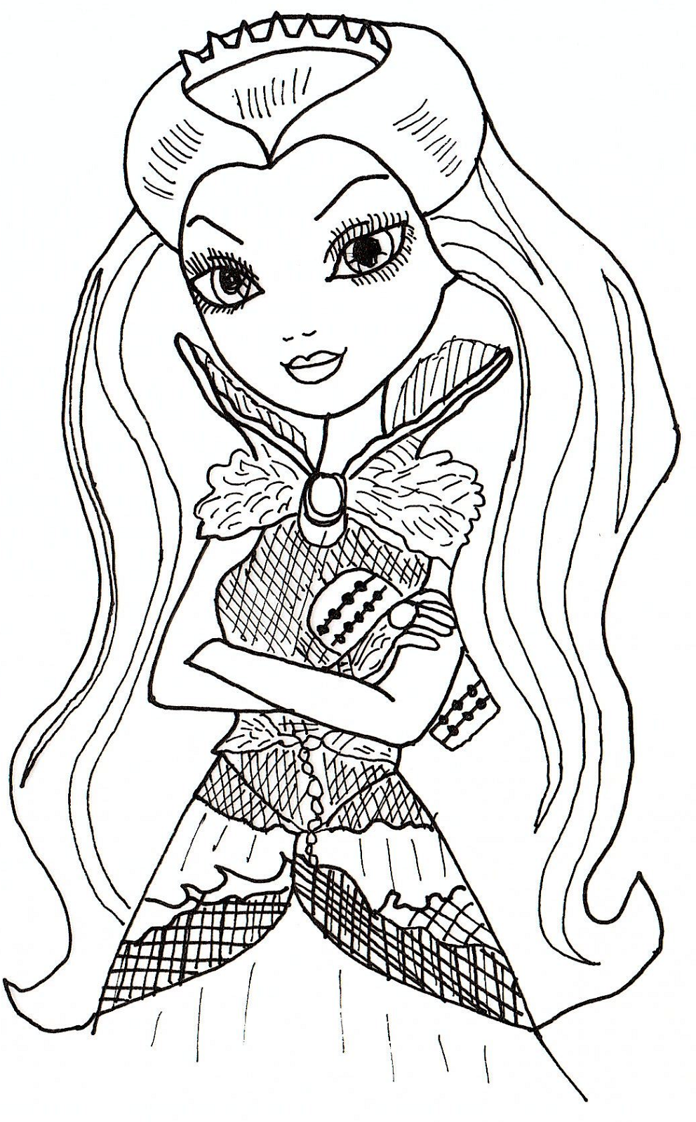 992x1600 Ever After High Coloring Pages Raven Queen Free Printable Ever