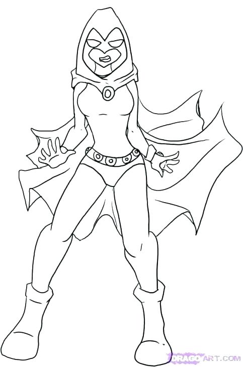 Raven From Teen Titans Coloring Pages Coloring 4 Kids Dc Super 483x730 Raven From Teen Titans Coloring Pages Coloring 4 Kids Dc Super