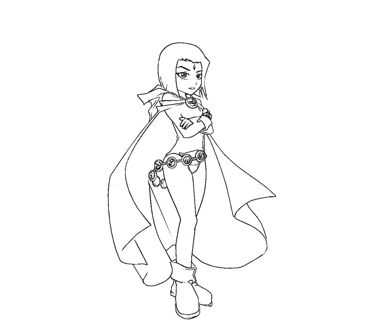 Raven From Teen Titans Coloring Pages 800x667 Raven From Teen Titans Coloring Pages