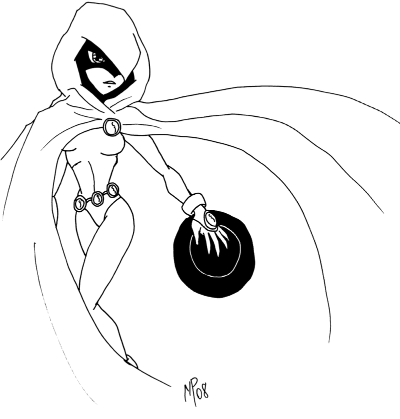 Teen Titans Raven Drawing 800x839 Teen Titans Raven Drawing