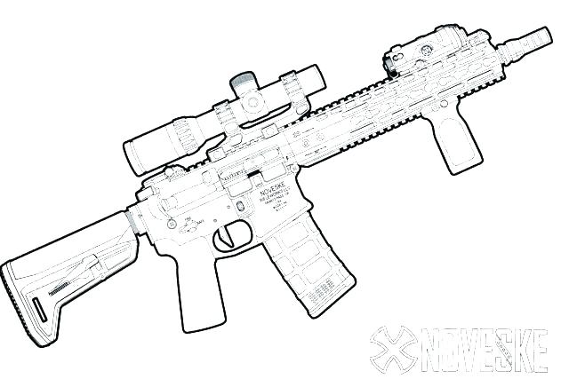 640x427 Gun Coloring Pages