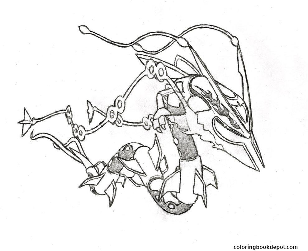 Pokemon Mega Rayquaza 6 Coloring Pages 989x807 Pokemon Mega Rayquaza 6 Coloring Pages