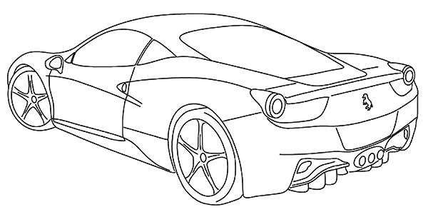 600x297 Ferrari Italia F12 Free Coloring Page Cars, Kids Coloring Pages