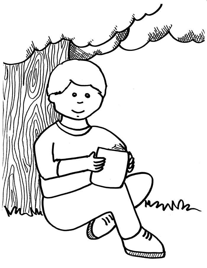 700x906 People Reading Coloring Pages