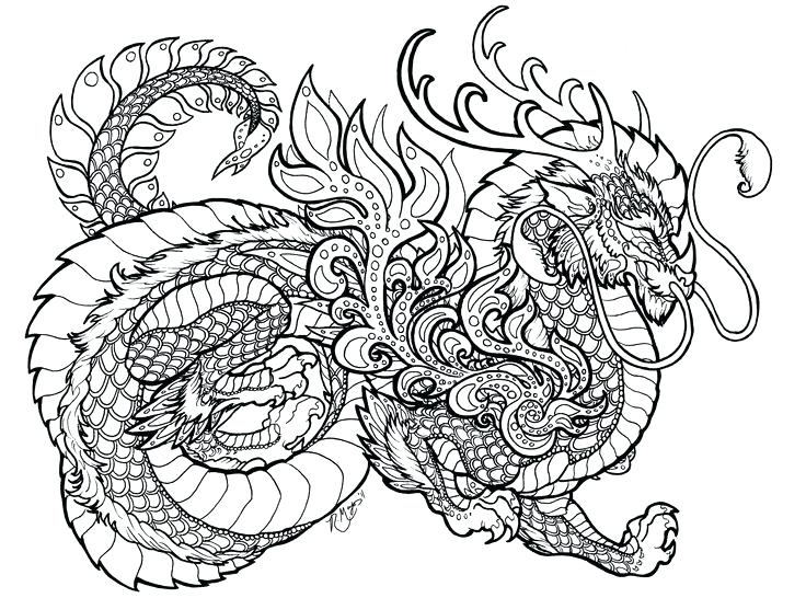 Dragon Coloring Page Dragon Coloring Pages For Adults 1 736x546 Dragon Coloring Page Dragon Coloring Pages For Adults 1