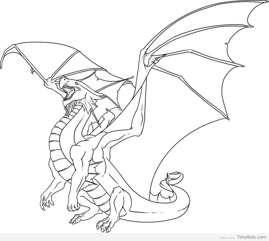 Dragon Coloring Pages For Kids Timykids 1024x918 Dragon Coloring Pages For Kids Timykids
