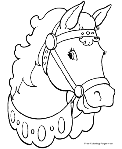 400x490 Horse Coloring Pages, Sheets And Pictures