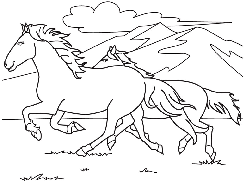 Real Horse Coloring Pages at GetColorings.com | Free printable ...