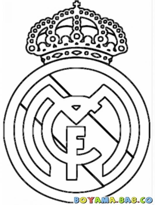 Real Madrid Colouring Pages 530x700 Real Madrid Colouring Pages