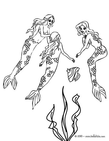 363x470 Mermaid Coloring Pages