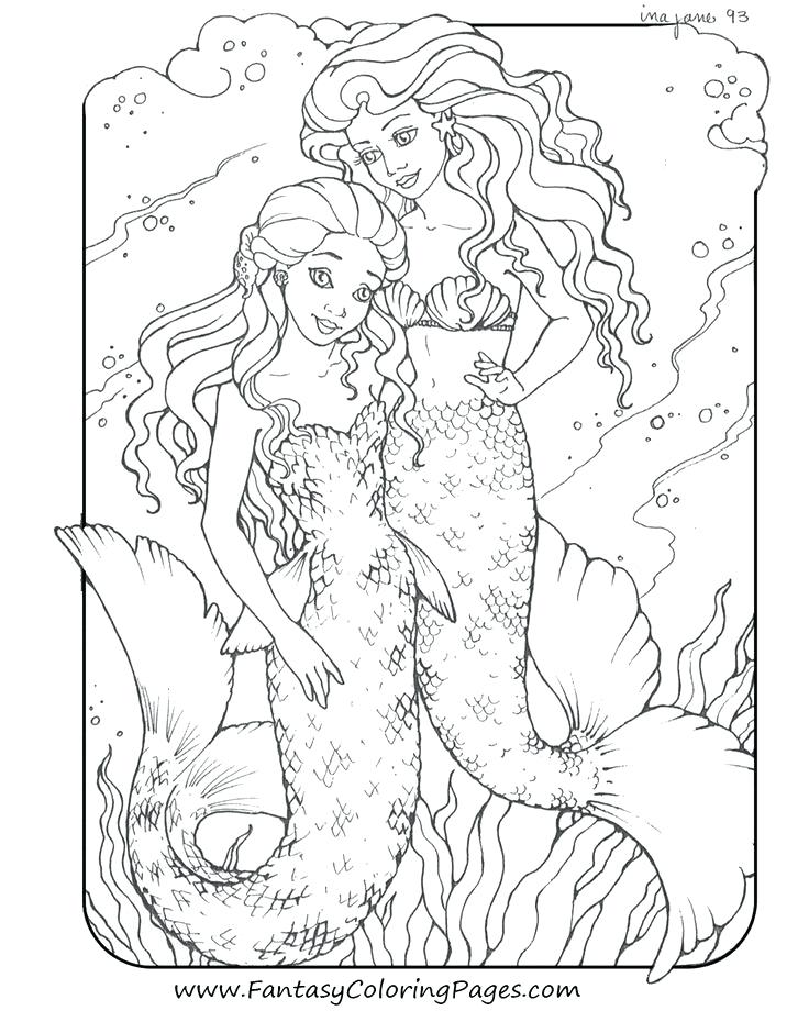 736x920 Mermaid Coloring Pages For Teens