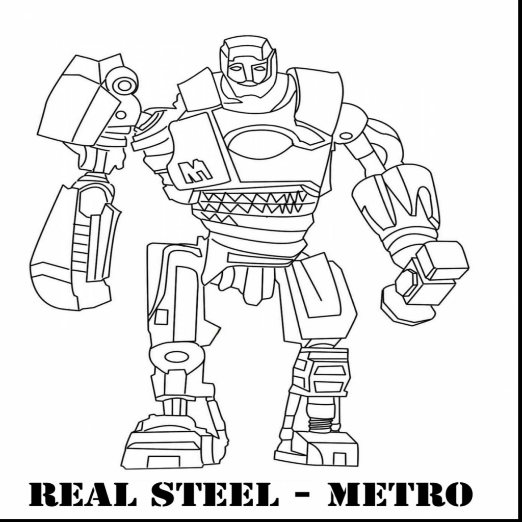 Last Minute Real Steel Robot Coloring Pages Fr 1024x1024 Last Minute Real Steel Robot Coloring Pages Fr